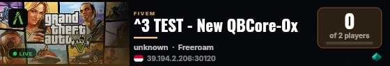 ^3 TEST - New QBCore-Ox live status badge