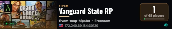 Vanguard State RP live status badge