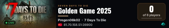 Golden Game 2025 live status badge