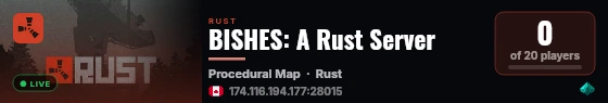 BISHES: A Rust Server live status badge