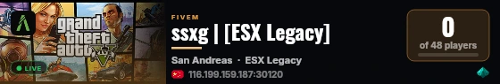 ssxg | [ESX Legacy] live status badge