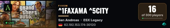^1FAXAMA ^5CITY live status badge