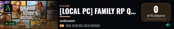 [LOCAL PC] FAMILY RP QBOX live status badge
