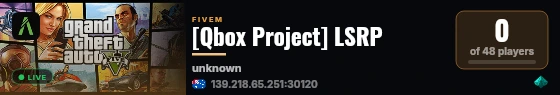 [Qbox Project] LSRP live status badge