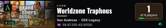 Worldzone Traphous live status badge