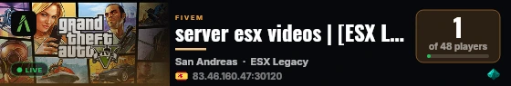 server esx videos | [ESX Legacy] live status badge