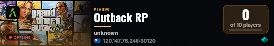 Outback RP live status badge