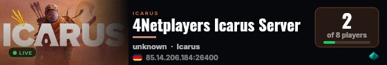 4Netplayers Icarus Server live status badge