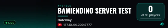 BAMIENDINO SERVER TEST live status badge