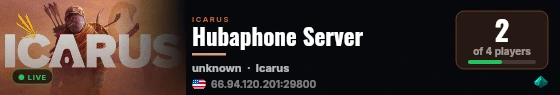 Hubaphone Server live status badge