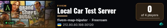 Local Car Test Server live status badge