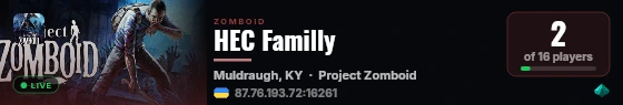 HEC Familly live status badge