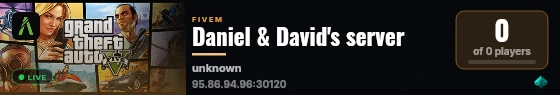 Daniel & David's server live status badge