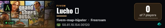 Lucho ✦ live status badge