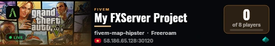 My FXServer Project live status badge