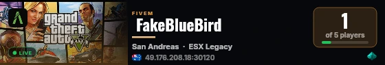  FakeBlueBird  live status badge