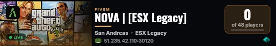 NOVA | [ESX Legacy] live status badge