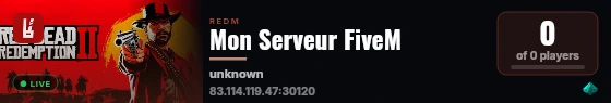 Mon Serveur FiveM live status badge
