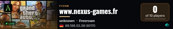 www.nexus-games.fr live status badge