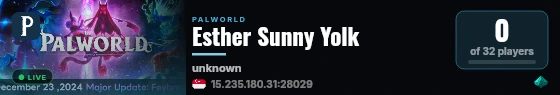 Esther Sunny Yolk live status badge