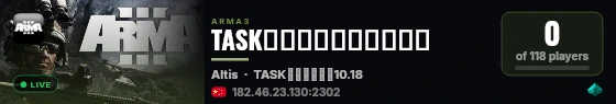TASK军事模拟俱乐部作训服 live status badge