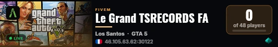 Le Grand TSRECORDS FA live status badge