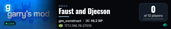 Faust and Djecson live status badge