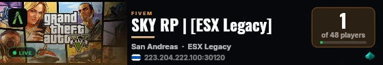 SKY RP | [ESX Legacy] live status badge