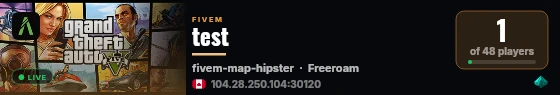 test live status badge