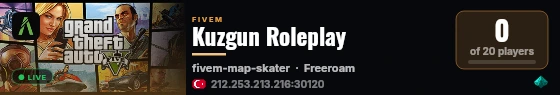 Kuzgun Roleplay live status badge