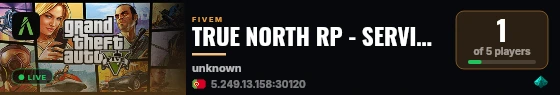 TRUE NORTH RP - SERVIDOR DE TESTES live status badge