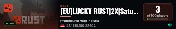 [EU]LUCKY RUST|2X|Saturday|ДЛЯ НОВИЧКОВ live status badge