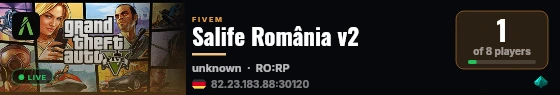 Salife România v2 live status badge