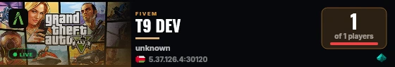 T9 DEV live status badge