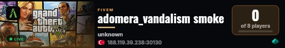 adomera_vandalism smoke live status badge