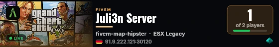 Juli3n Server live status badge