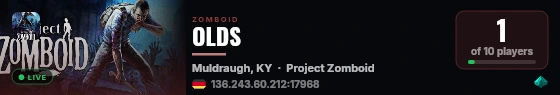 OLDS live status badge