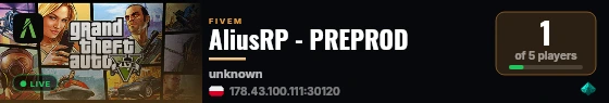 AliusRP - PREPROD live status badge