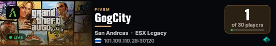 GogCity live status badge