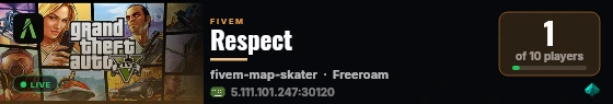 Respect live status badge