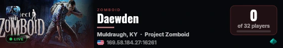 Daewden live status badge