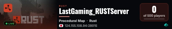 LastGaming_RUSTServer live status badge