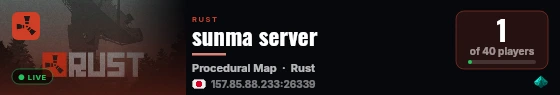 sunma server live status badge