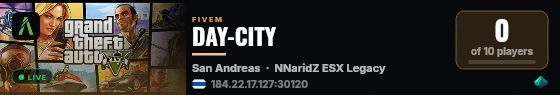 DAY-CITY live status badge