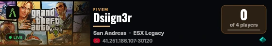 Dsiign3r live status badge