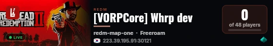 [VORPCore] Whrp dev live status badge