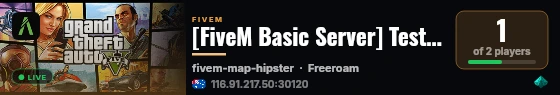 [FiveM Basic Server] Test Hehu live status badge