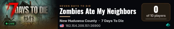 Zombies Ate My Neighbors live status badge