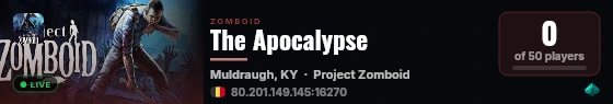 The Apocalypse live status badge