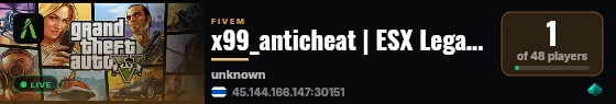 x99_anticheat | ESX Legacy Server live status badge